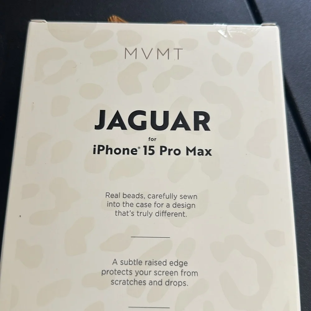 MVMT limited edition jaguar beaded iPhone 15 pro max case